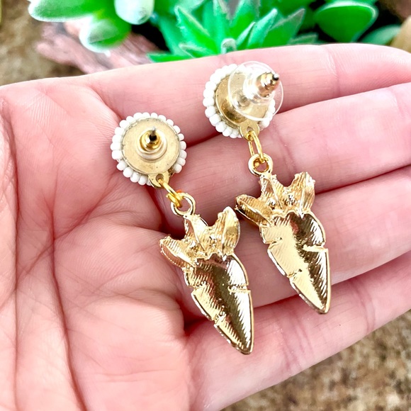 Gemstone Carrot Dangle Earrings - Picture 5 of 5